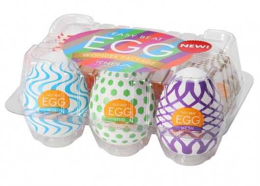 Набор из 6 мастурбаторов Tenga EGG IV с различным рельефом - Tenga - в Череповце купить с доставкой