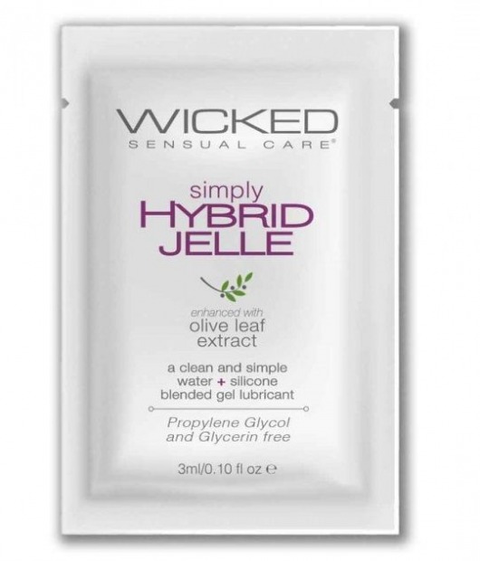 Гель-лубрикант на водно-силиконовой основе Simply Hybrid Jelle - 3 мл. - Wicked - купить с доставкой в Череповце