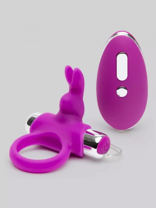 Лиловое виброкольцо с пультом ДУ Remote Control Cock Ring - Happy Rabbit - в Череповце купить с доставкой