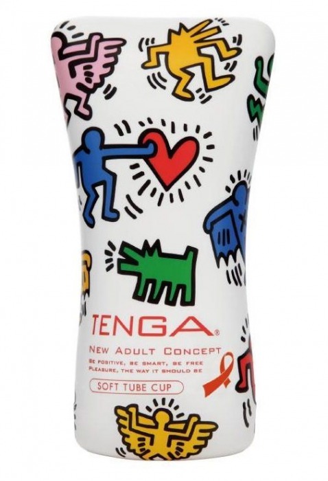 Мастурбатор-туба Keith Haring Soft Tube CUP - Tenga - в Череповце купить с доставкой
