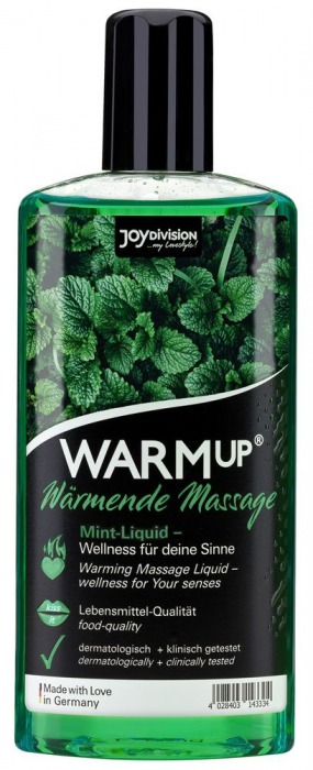 Массажное масло WARMup Mint с ароматом мяты - 150 мл. - Joy Division - купить с доставкой в Череповце
