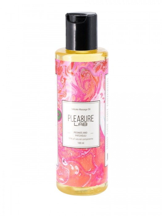 Массажное масло Pleasure Lab Delicate с ароматом пиона и пачули - 100 мл. - Pleasure Lab - купить с доставкой в Череповце