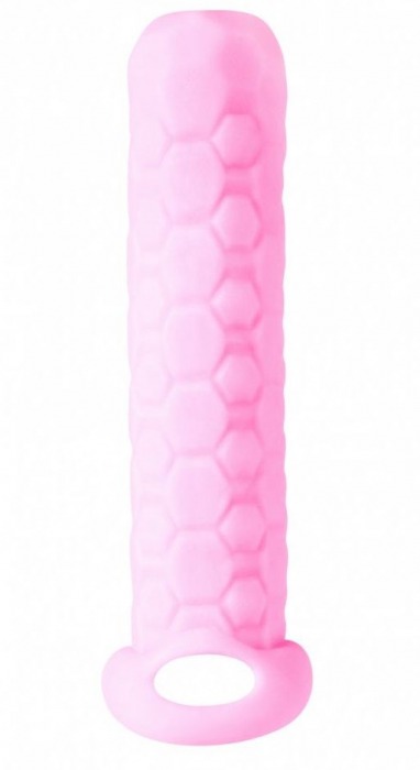 Розовый фаллоудлинитель Homme Long - 13,5 см. - Lola Games - в Череповце купить с доставкой