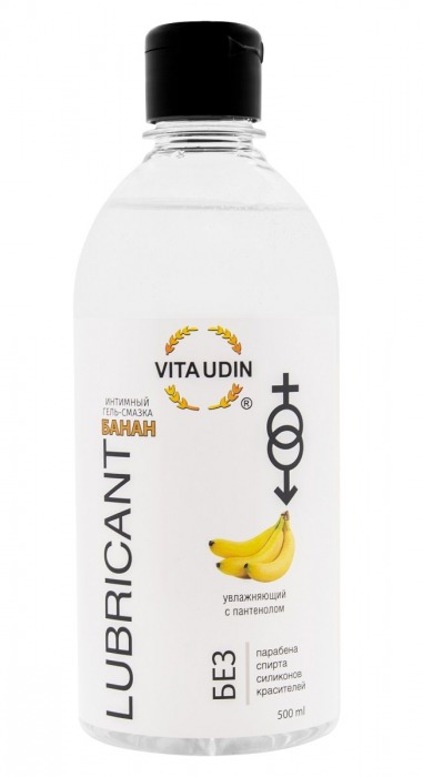Интимный гель-смазка на водной основе VITA UDIN с ароматом банана - 500 мл. - VITA UDIN - купить с доставкой в Череповце