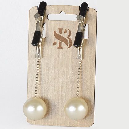 Зажимы на соски с бусинами под жемчуг Pearl - Sitabella - купить с доставкой в Череповце