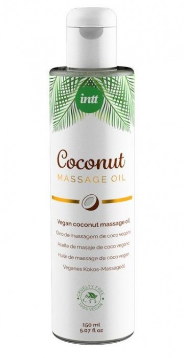 Массажное масло Vegan Coconut - 150 мл. - INTT - купить с доставкой в Череповце