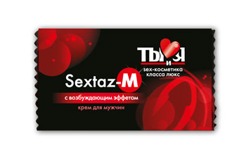 Возбуждающий крем Sextaz-M для мужчин в одноразовой упаковке - 1,5 гр. - Биоритм - купить с доставкой в Череповце