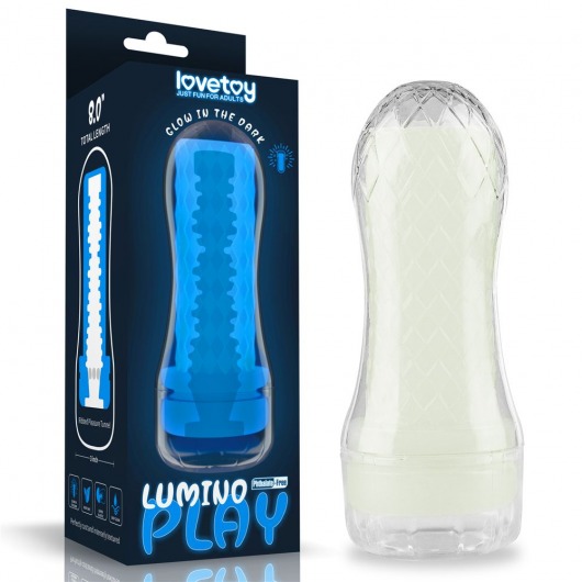 Светящийся в темноте мастурбатор Lumino Play Masturbator Ribbed - Lovetoy - в Череповце купить с доставкой
