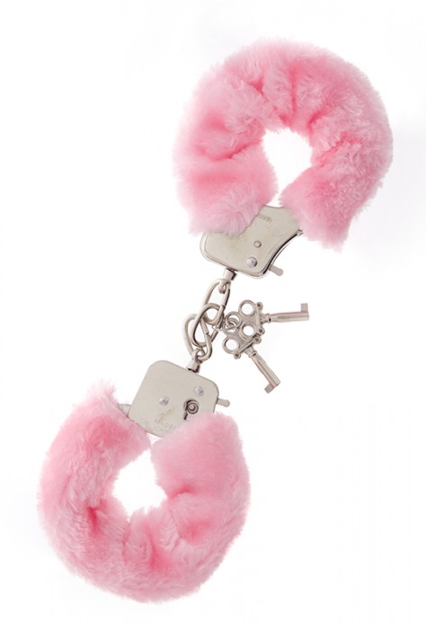 Металлические наручники с розовой меховой опушкой METAL HANDCUFF WITH PLUSH PINK - Dream Toys - купить с доставкой в Череповце