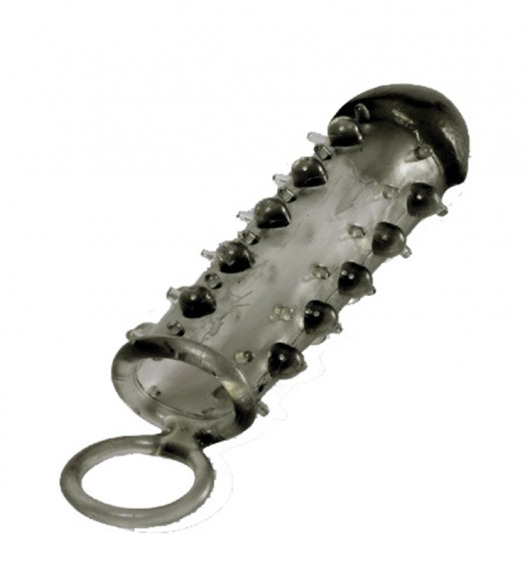 Дымчатая стимулирующая насадка с закрытой головкой SAMURAI PENIS SLEEVE BLACK - 14,5 см. - NMC - в Череповце купить с доставкой
