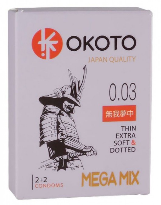 Набор из 4 презервативов OKOTO MegaMIX - Sitabella - купить с доставкой в Череповце