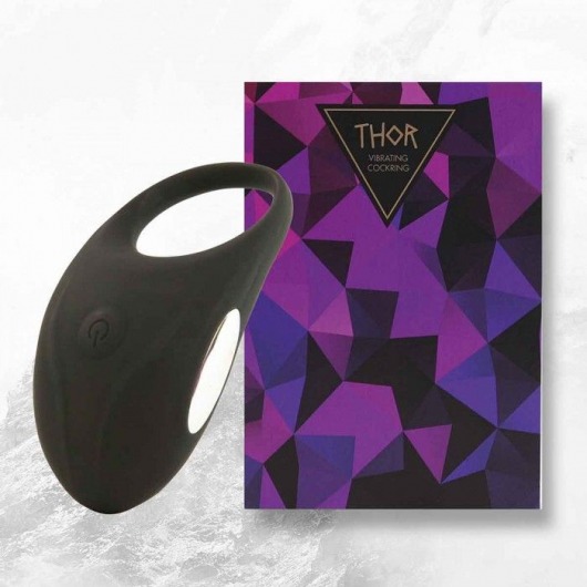 Черное эрекционное виброкольцо Thor Cockring - FeelzToys - в Череповце купить с доставкой