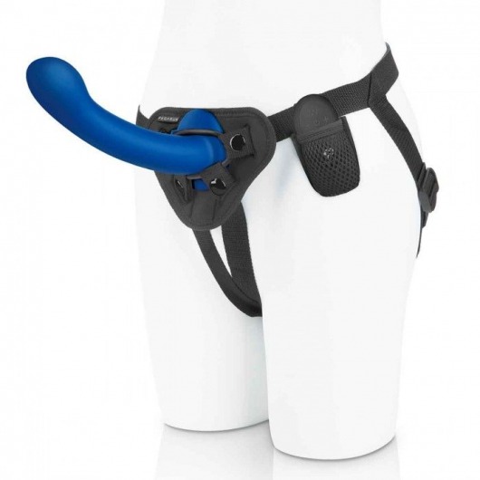 Синяя насадка Remote Control P-Spot G-Spot с черными трусиками - 20 см. - Pegasus - купить с доставкой в Череповце