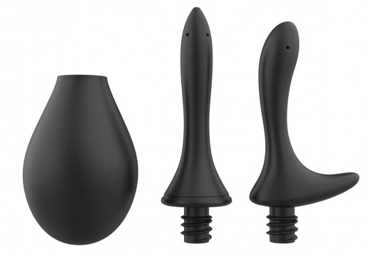 Черный анальный душ Nexus Anal Douche Set с 2 сменными насадками - Nexus Range - купить с доставкой в Череповце