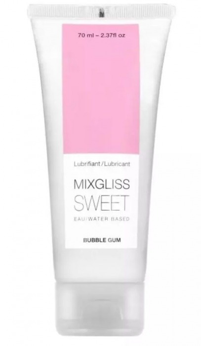 Смазка на водной основе Mixgliss Sweet с ароматом бабл-гам - 70 мл. - Mixgliss - купить с доставкой в Череповце