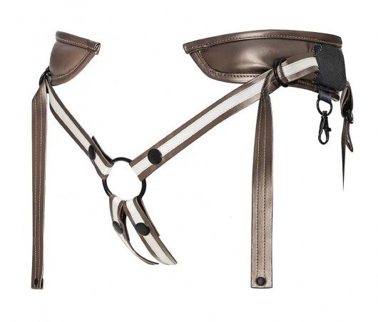 Бронзовый пояс для насадок Desirous Harness - Strap-on-me - купить с доставкой в Череповце