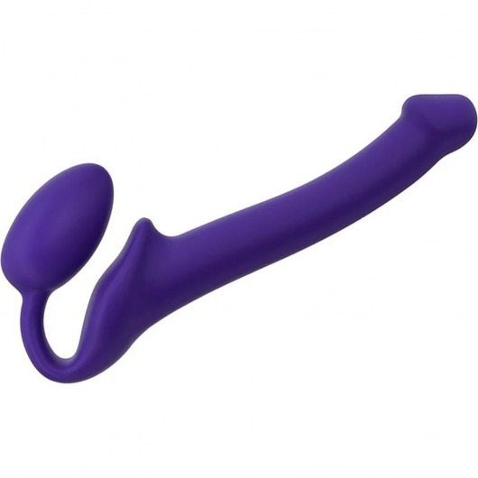 Фиолетовый безремневой страпон Silicone Bendable Strap-On - size S - Strap-on-me - купить с доставкой в Череповце