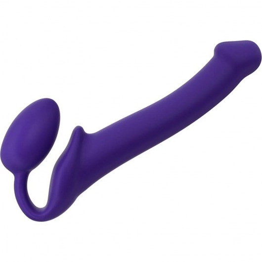 Фиолетовый безремневой страпон Silicone Bendable Strap-On - size M - Strap-on-me - купить с доставкой в Череповце