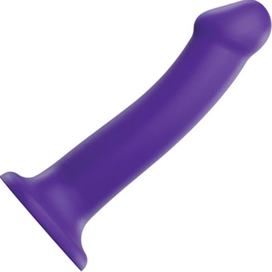 Фиолетовый фаллоимитатор-насадка Strap-On-Me Dildo Dual Density size L - 19 см. - Strap-on-me - купить с доставкой в Череповце