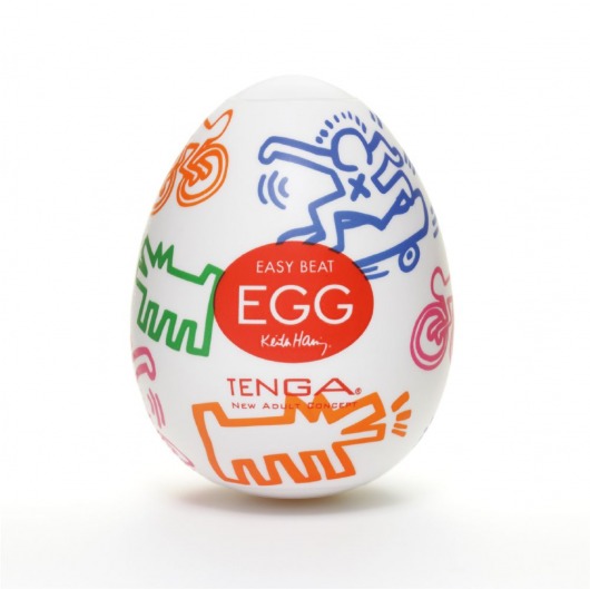 Мастурбатор-яйцо Keith Haring EGG STREET - Tenga - в Череповце купить с доставкой