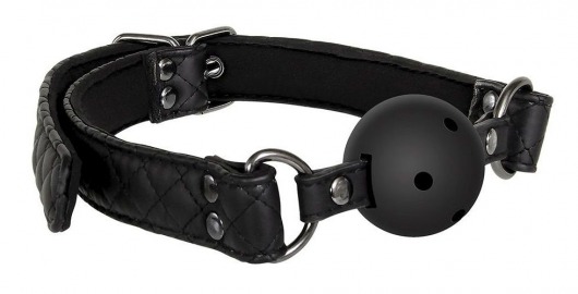 Черный кляп-шарик BALL GAG DIAMOND - Dream Toys - купить с доставкой в Череповце