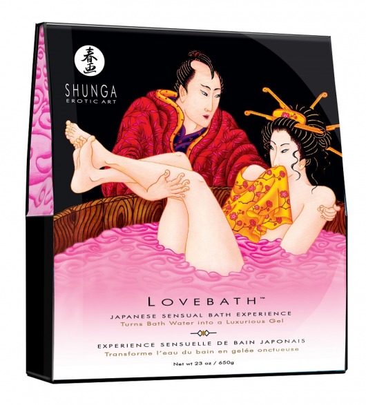Соль для ванны Lovebath Dragon Fruit, превращающая воду в гель - 650 гр. - Shunga - купить с доставкой в Череповце