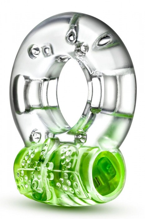 Зеленое эрекционное виброкольцо Arouser Vibrating C-Ring - Blush Novelties - в Череповце купить с доставкой