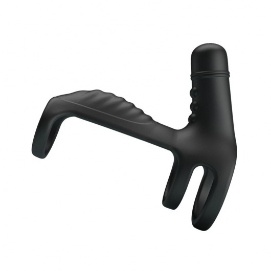 Черная вибронасадка на пенис Vibrating Penis Sling - Baile - в Череповце купить с доставкой
