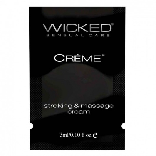 Крем для массажа и мастурбации Wicked Stroking and Massage Creme - 3 мл. - Wicked - купить с доставкой в Череповце