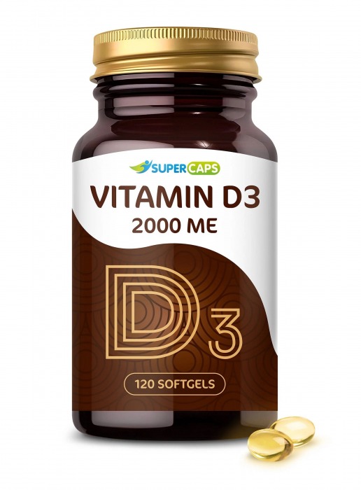 Пищевая добавка SuperCaps VITAMIN D3 2000 ME - 120 капсул - SuperCaps - купить с доставкой в Череповце