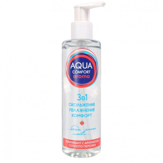 Гель-лубрикант на водной основе Aqua Comfort Aroma с ароматом персика - 195 гр. - Биоритм - купить с доставкой в Череповце