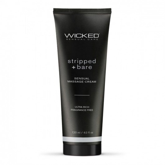 Массажный легкий крем WICKED Stripped plus Bare - 120 мл. - Wicked - купить с доставкой в Череповце