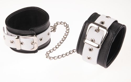 Черно-белые оковы на ноги - Sitabella - купить с доставкой в Череповце