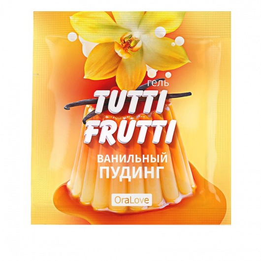 Пробник гель-смазки Tutti-frutti со вкусом ванильного пудинга - 4 гр. - Биоритм - купить с доставкой в Череповце