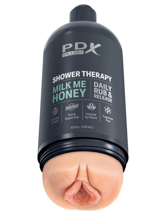 Телесный мастурбатор-вагина Shower Therapy Milk Me Honey - Pipedream - в Череповце купить с доставкой