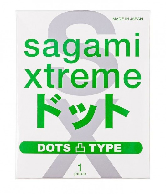 Презерватив Sagami Xtreme Type-E с точками - 1 шт. - Sagami - купить с доставкой в Череповце