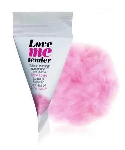 Съедобное согревающее массажное масло Love Me Tender Cotton Candy с ароматом сладкой ваты - 10 мл. - Love to Love - купить с доставкой в Череповце