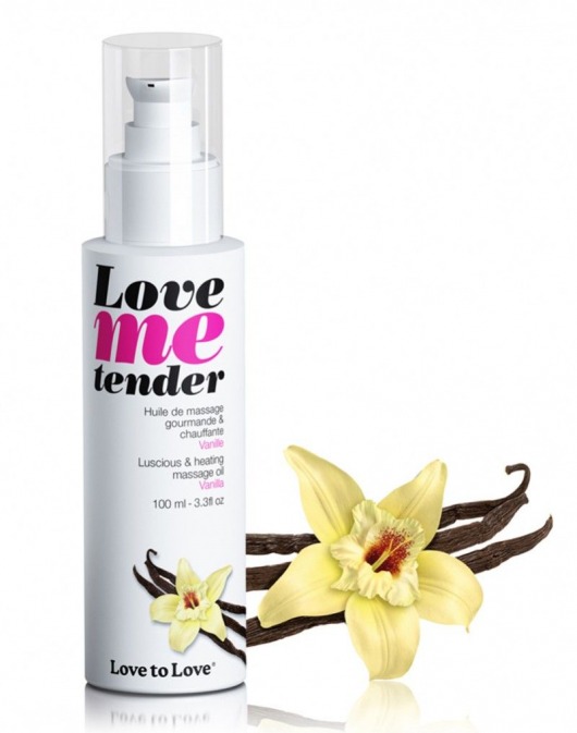 Съедобное согревающее массажное масло Love Me Tender Vanilla с ароматом ванили - 100 мл. - Love to Love - купить с доставкой в Череповце