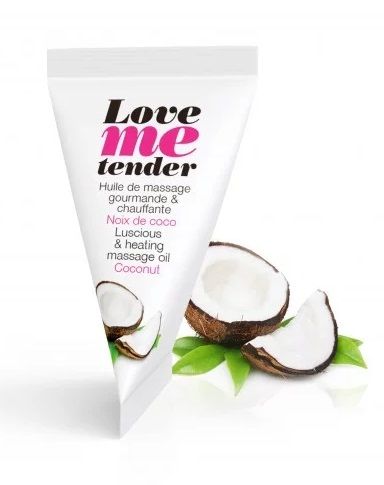 Съедобное согревающее массажное масло Love Me Tender Cocos с ароматом кокоса - 10 мл. - Love to Love - купить с доставкой в Череповце