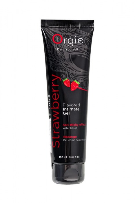 Интимный гель на водной основе Lube Tube Strawberry с клубничным вкусом - 100 мл. - ORGIE - купить с доставкой в Череповце