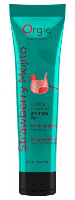 Съедобный интимный гель Orgie Lube Tube Cocktail Strawberry Mojito - 100 мл. - ORGIE - купить с доставкой в Череповце