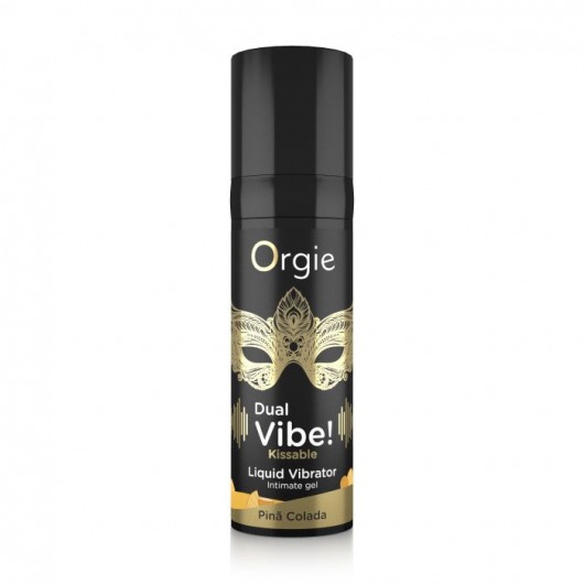 Съедобный гель Dual Vibe Pina Colada с эффектом вибрации и вкусом коктейля пина колада - 15 мл. - ORGIE - купить с доставкой в Череповце