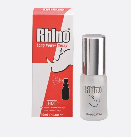 Пролонгирующий спрей для мужчин Rhino - 10 мл. - HOT - купить с доставкой в Череповце