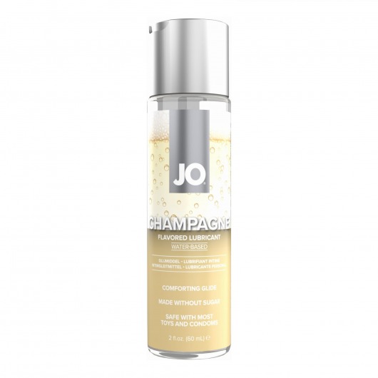 Лубрикант на водной основе JO H2O Champagne Flavored Lubricant с ароматом шампанского - 60 мл. - System JO - купить с доставкой в Череповце