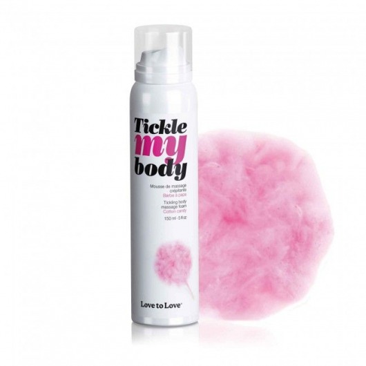 Массажная хрустящая пенка Tickle My Body Cotton Candy с ароматом сладкой ваты - 150 мл. - Love to Love - купить с доставкой в Череповце