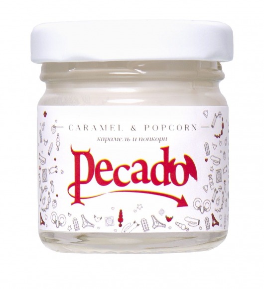Массажная свеча Caramel   Popcorn - 35 мл. - Pecado - купить с доставкой в Череповце