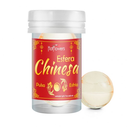 Интимный гель Chinesa Esfera с охлаждающе-пульсирующим эффектом (2 шарика по 3 гр.) - HotFlowers - купить с доставкой в Череповце