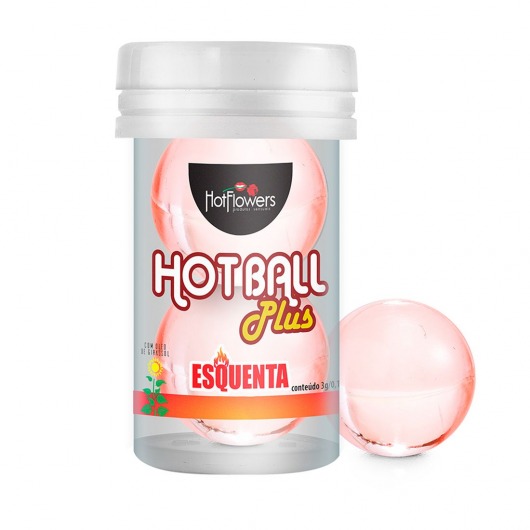 Лубрикант на масляной основе Hot Ball Plus с разогревающим эффектом (2 шарика по 3 гр.) - HotFlowers - купить с доставкой в Череповце