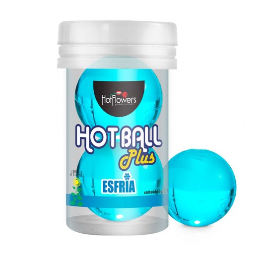 Лубрикант на масляной основе Hot Ball Plus с охлаждающим эффектом (2 шарика по 3 гр.) - HotFlowers - купить с доставкой в Череповце