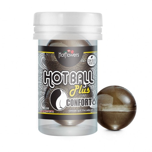 Анальный лубрикант на масляной основе Hot Ball Plus Conforto (2 шарика по 3 гр.) - HotFlowers - купить с доставкой в Череповце